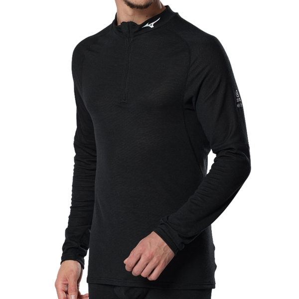 Men's Shirt Underwear Mizuno Premium Merino Shirt  Black A2GAC68009