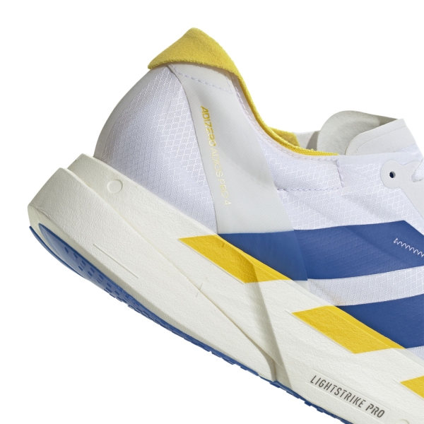 adidas ADIZERO adios Pro 4 - FTWR White/Blue/Yellow
