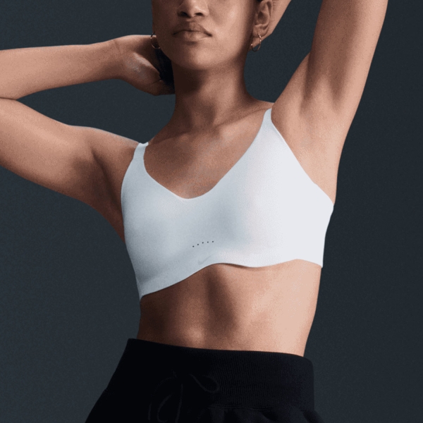 Women's Sports Bra Nike Alate Minimalist Sports Bra  White/Cool Grey FQ3550100