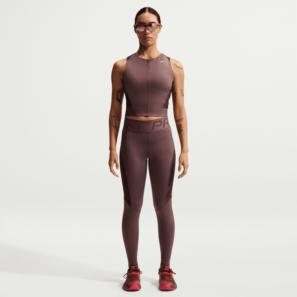 Nike Pro Sculpt 7/8 Tights - Tattoo/Burgundy Crush/White