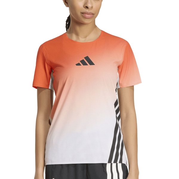 Women's Short Sleeve Shirts Trail Running adidas Terrex Xperior Pro TShirt  White/Semi Impact Orange JV6530