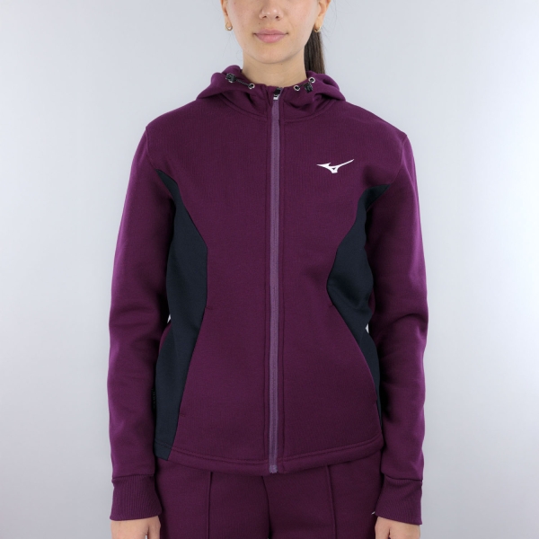 Maglia e Felpa Fitness e Training Donna Mizuno Athletics Hoodie  Dark Purple/Baritone Blue K2GCC70286