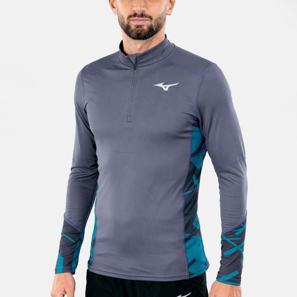 Maglia Intima Uomo Mizuno Virtual Body G5 Pro Shirt  Odyssey Gray/Capri Breeze A2GAC50010