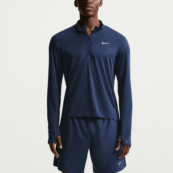 Men's Running Shirt Nike DriFIT Pacer Shirt  Midnight Navy/Reflective Silver FQ2494410