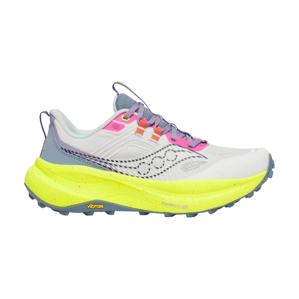 Women's Trail Running Shoes Saucony Xodus Ultra 4  White/Citron S11032150