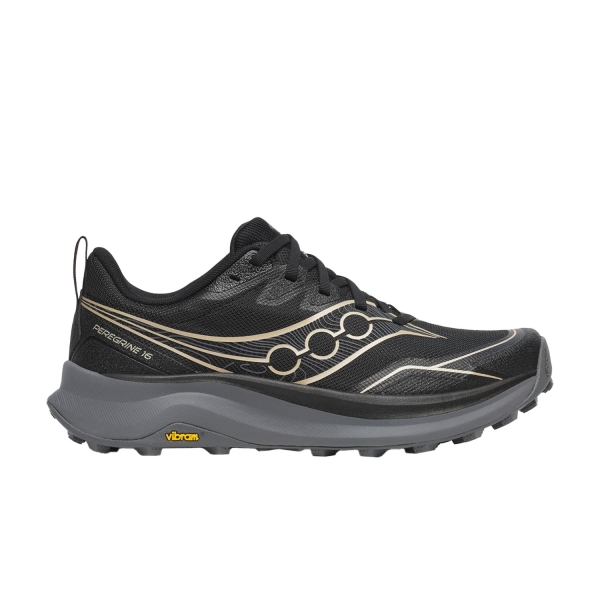 Women's Trail Running Shoes Saucony Peregrine 16  Black/Carbon S11066100