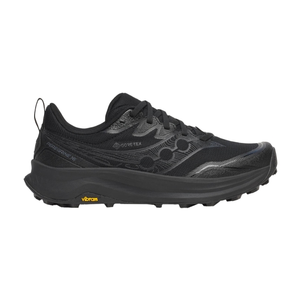 Women's Trail Running Shoes Saucony Peregrine 16 GTX  Triple Black S11068102