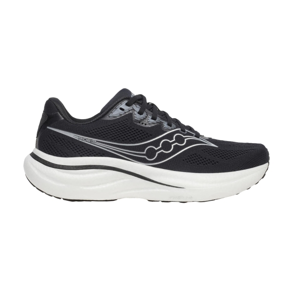Men's Neutral Running Shoes Saucony Ride 19  Black/Silver S21055100