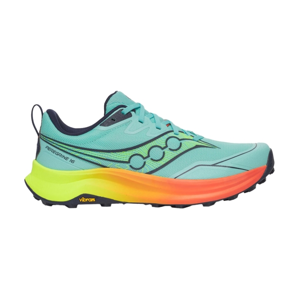 Men's Trail Running Shoes Saucony Peregrine 16  Splash/Citron S21066132