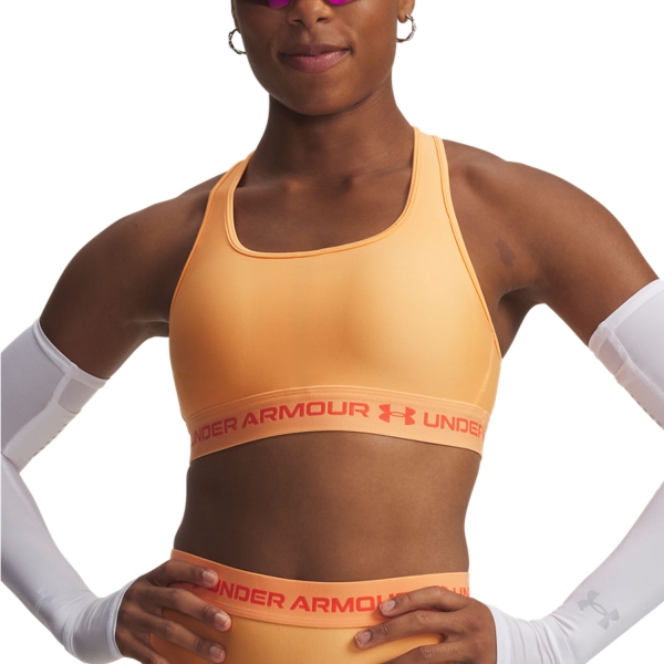 Women's Sports Bra Under Armour Crossback Mid Sports Bra  Orange Bloc 13610340870