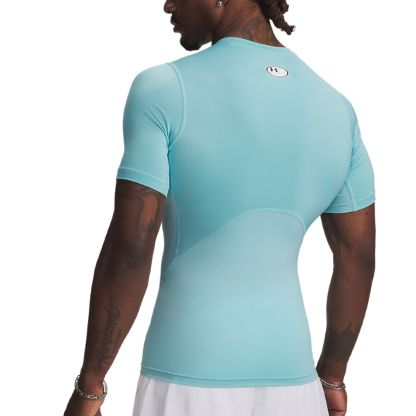 Under Armour HeatGear Compression Logo T-Shirt - Blue Haze