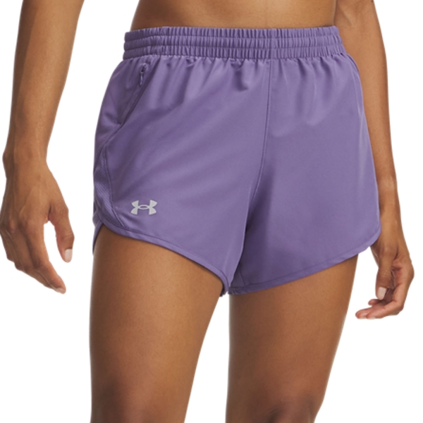 Women's Running Shorts Under Armour Fly By 4in Shorts  Purple Luxe 13824380520