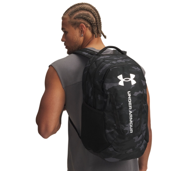 Under Armour Hustle 6.0 Backpack - Black/Metallic Silver