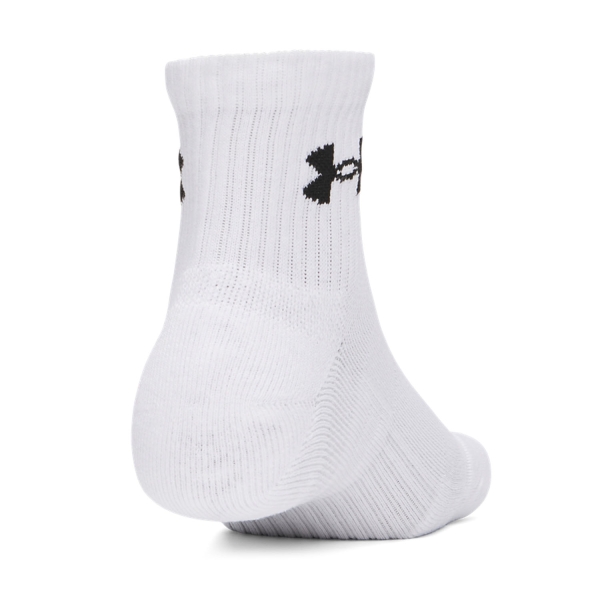 Under Armour Performance Quarter x 3 Calze - White/Ultimate Black