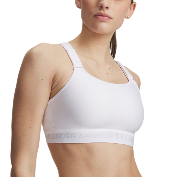 Women's Sports Bra Under Armour HeatGear Crossback High Sports Bra  White 60111520100