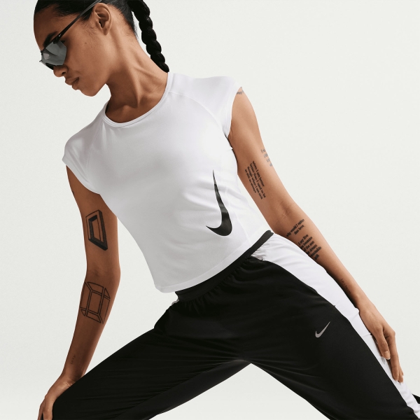 Nike Tempo Swoosh 7/8 Pants - Black/White/Reflective Silver