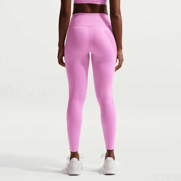 Nike One Logo 7/8 Tights - Light Magenta/White