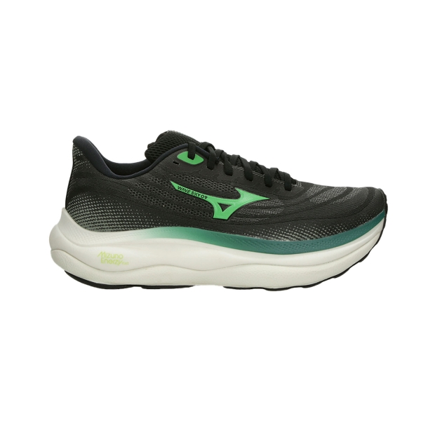 Men's Neutral Running Shoes Mizuno Wave Sky 9  Black/Goblin Green/Alpine Green J1GC250255