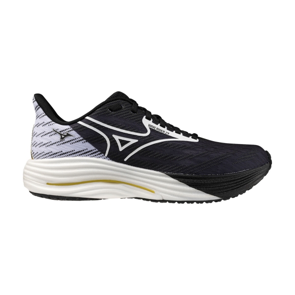 Men's Neutral Running Shoes Mizuno Wave Rider 29  Black/White/Gold J1GC266301