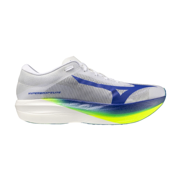 Men's Performance Running Shoes Mizuno Hyperwarp Elite  White/Lightning Yellow/Dazzling Blue J1GC267101