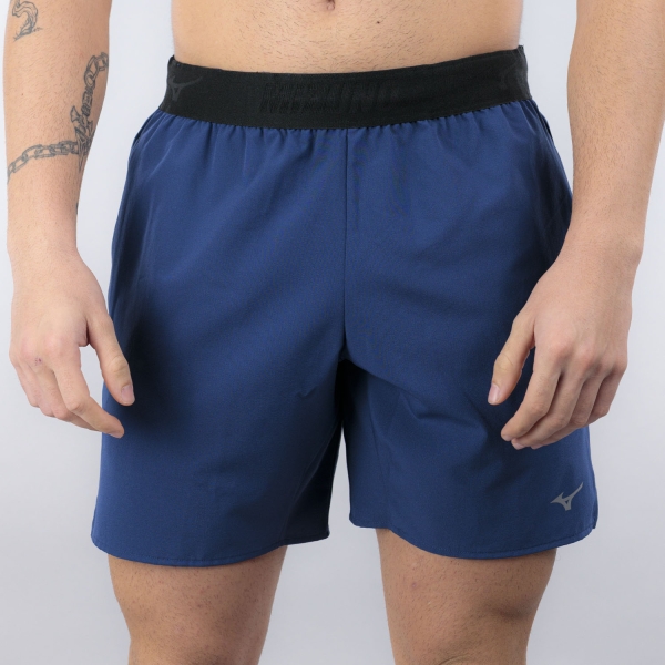 Men's Running Shorts Mizuno Core Logo 7.5in Shorts  Estate Blue J2GBD00812