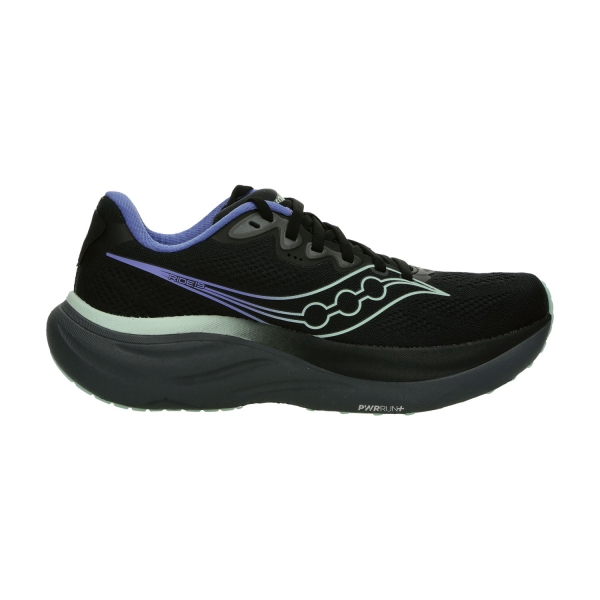 Women's Neutral Running Shoes Saucony Ride 19  Black/Calm S11055153