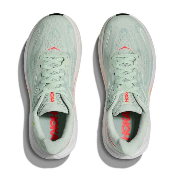 Hoka Clifton 10 - Sea Glass/Neon Flame