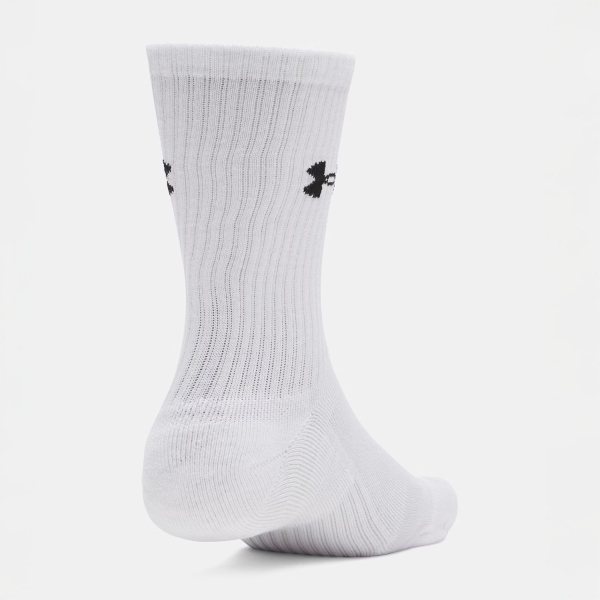 Under Armour Performance Crew x 3 Socks - White/Steel