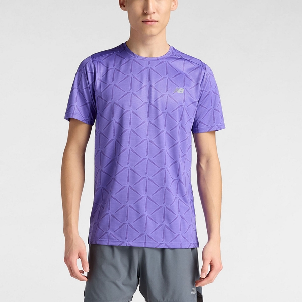 Men's Running T-Shirt New Balance Essentials Printed TShirt  Electric Purple MT6116OHEPU