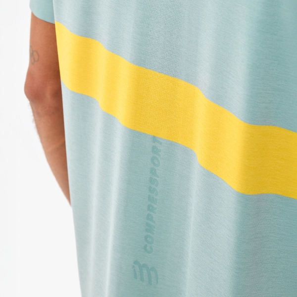 Compressport Performance Logo T-Shirt - Ether/Lemon