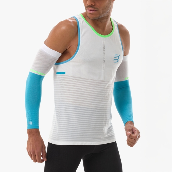 Men's Running Tank Compressport Pro Tank  Star White ATSM742100