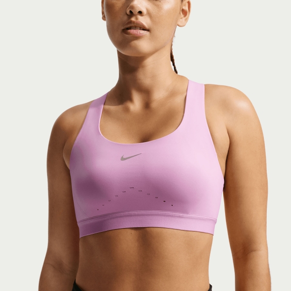 Women's Sports Bra Nike Swift Sports Bra  Light Magenta/ReflectiveSilver HM5220503