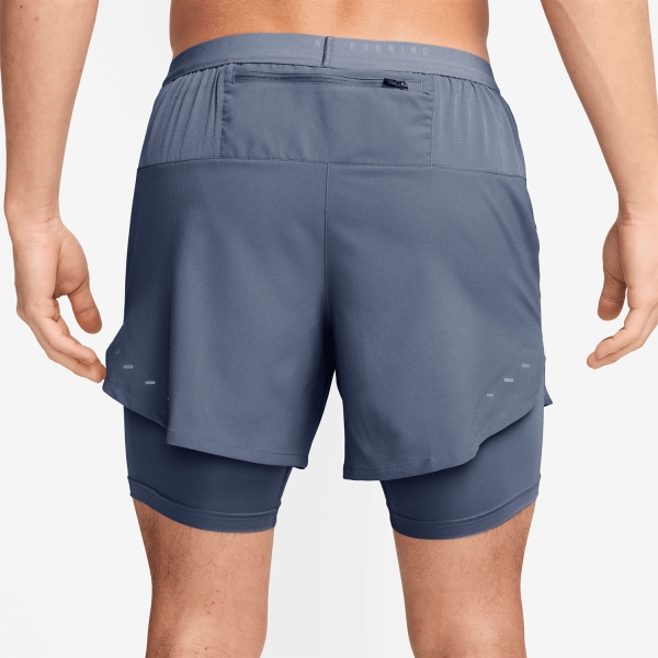 Nike Stride Hybrid 5in Shorts - Diffused Blue/Reflective Silver