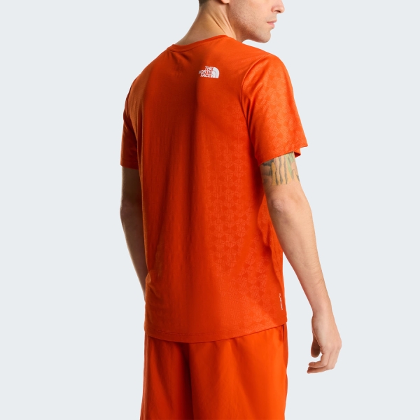 The North Face 24/7 Pentadome Embossed T-Shirt - Lava Red