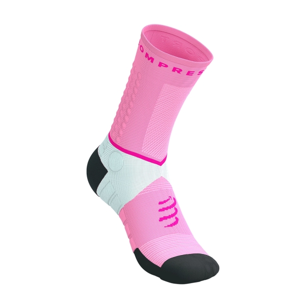 Socks Compressport Ultra Trail V2.0 Socks  Begonia/Neon Pink SQTU3553119