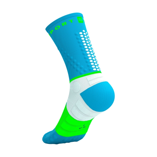 Compressport Ultra Trail V2.0 Socks - Norse Blue/Neon Green
