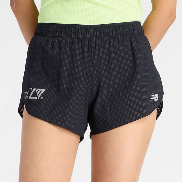 Women's Running Shorts New Balance London Edition RC Ultra Light 3in Shorts  Black WB61S4MRBK