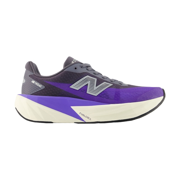 Women's Performance Running Shoes New Balance FuelCell Rebel v5  Electric Indigo/Truffle Salt/Silver Metallic WFCX8L2