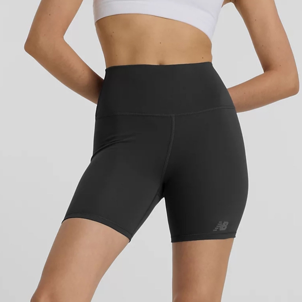 Women's Running Shorts New Balance Harmony High Rise 6in Shorts  Black WS51114BK