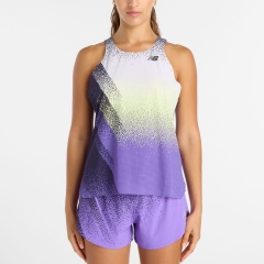 New Balance Race Day Ultra Light Printed Tank - Electric Purple