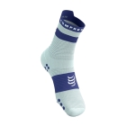 Compressport Pro Racing V4.0 Run High Socks - Star White/Orient Blue