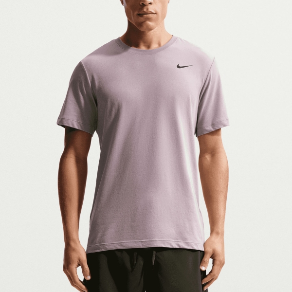 Men's Training T-Shirt Nike DriFIT Swoosh Logo TShirt  Light Violet Ore/Black AR6029226