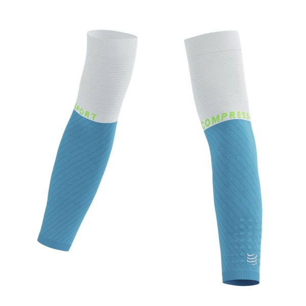 Compression Sleeve Compressport Armforce Compression Sleeves  Norse Blue/Neon Green CASU10375206