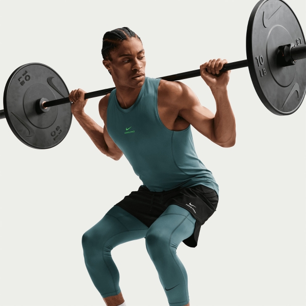 Nike Dri-FIT Pro 3/4 Long Tights - Mineral Slate/Black