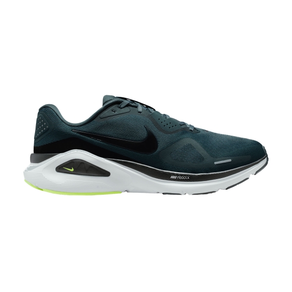 Men's Structured Running Shoes Nike Structure 26 Wide  Seaweed/Black/Volt/Pure Platinum/Blue Force HQ2588300