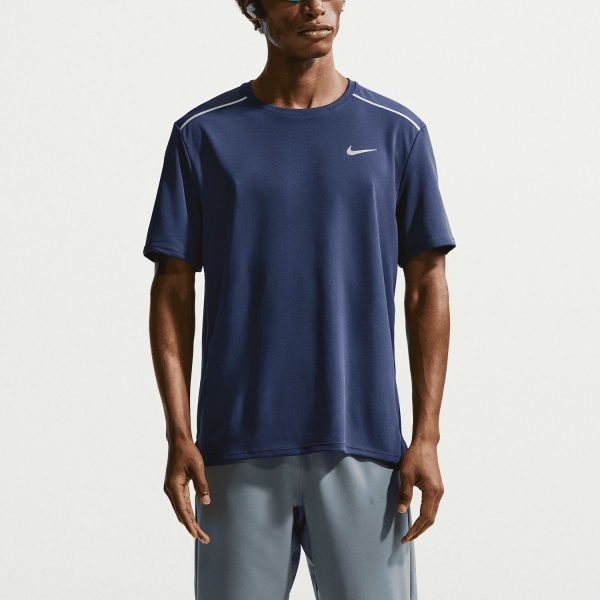 Men's Running T-Shirt Nike DriFIT UV Miler TShirt  Midnight Navy/Reflective Silver IF2082410