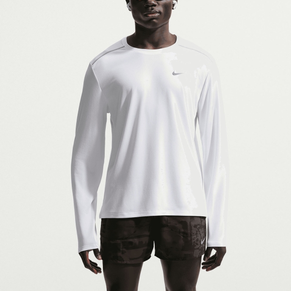 Men's Running Shirt Nike DriFIT UV Miler Shirt  White/Reflective Silver IF2086100