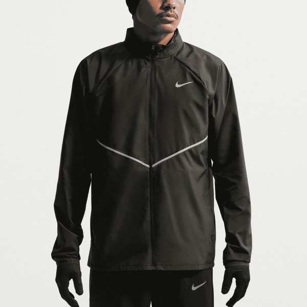 Men's Running Jacket Nike Repel Miler UV Jacket  Black/Reflective Silver IF2369010