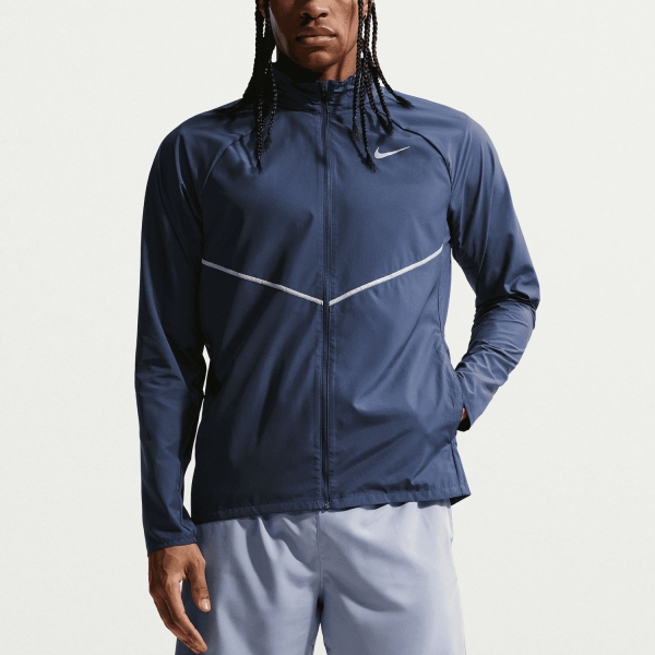 Men's Running Jacket Nike Repel Miler UV Jacket  Midnight Navy/Reflective Silver IF2369410