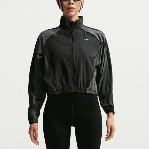 Women's Running Jacket Nike Swift Repel UV Jacket  Black/Anthracite/Reflective Silver IM9480010